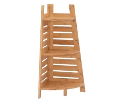 Pierce Bamboo 3-Tier Corner Shelf -Home Furniture 810389691 A0 1