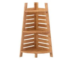 Pierce Bamboo 3-Tier Corner Shelf -Home Furniture 810389691 A0 2