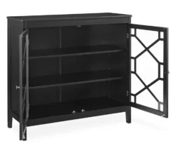 Ava Black Geometric 2-Door Cabinet 7 Ava Black Geometric 2-Door Cabinet -Home Furniture 810389696 2