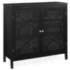 Ava Black Geometric 2-Door Cabinet 1 Ava Black Geometric 2-Door Cabinet -Home Furniture 810389696 3
