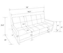 Ameriwood Avianna Coil Futon -Home Furniture 810405133 17