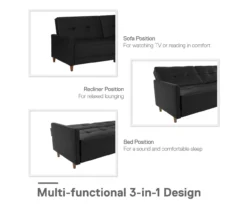 Ameriwood Avianna Faux Leather Coil Futon 24 Ameriwood Avianna Faux Leather Coil Futon -Home Furniture 810405140 1