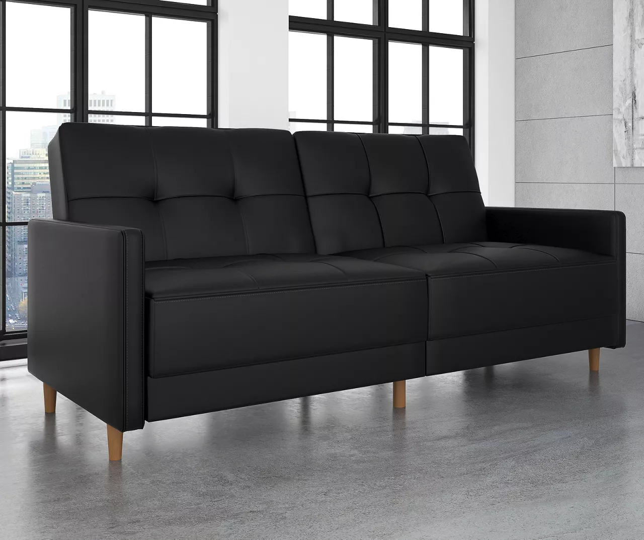 Ameriwood Avianna Faux Leather Coil Futon 7 Ameriwood Avianna Faux Leather Coil Futon - Image 5