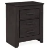Brinxton Black 2-Drawer Nightstand -Home Furniture 810408994 1