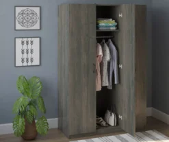 Rodeo Weathered Oak 3-Door Wardrobe -Home Furniture 810409561 3