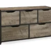 Rustic Rolling 5-Bin Storage Organizer 1 Rustic Rolling 5-Bin Storage Organizer -Home Furniture 810410317 2