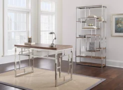 Alize Chrome Geometric Desk 20 Alize Chrome Geometric Desk -Home Furniture 810422875 810422876