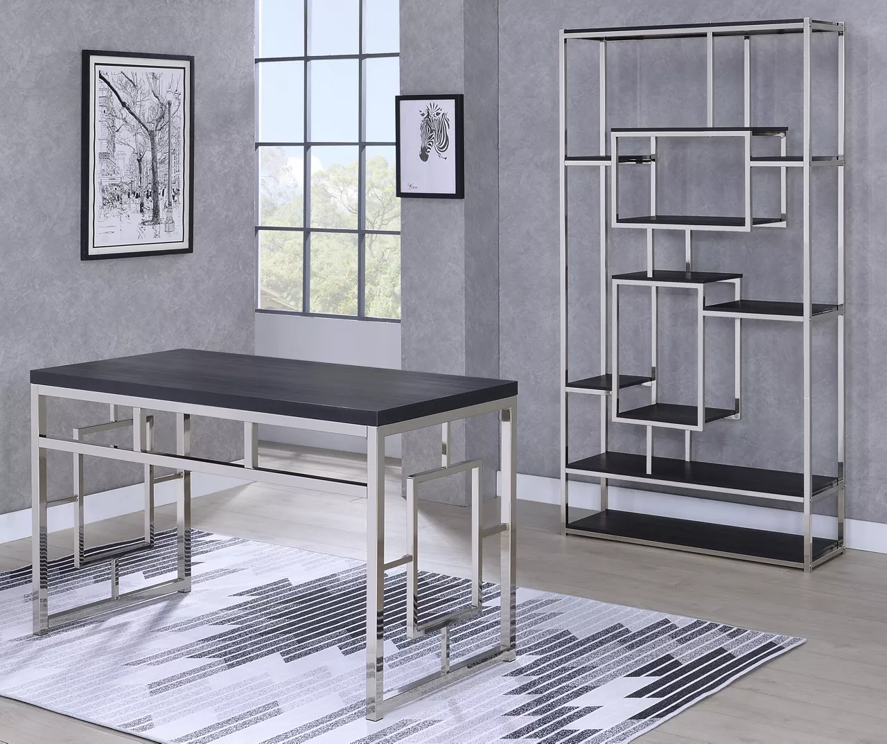 Alize Chrome Geometric Desk 13 Alize Chrome Geometric Desk - Image 11