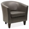 Windko Gray Faux Leather Tub Chair 2 Windko Gray Faux Leather Tub Chair -Home Furniture 810429853 4
