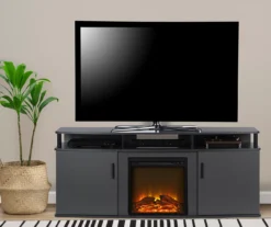63" Gray Electric Fireplace Console 9 63" Gray Electric Fireplace Console -Home Furniture 810434050 2