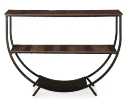Lamoney Gray, White & Brown Slat Console Table 9 Lamoney Gray, White & Brown Slat Console Table -Home Furniture 810458257 1