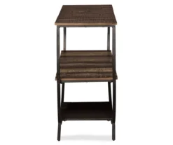 Lamoney Gray, White & Brown Slat Console Table 10 Lamoney Gray, White & Brown Slat Console Table -Home Furniture 810458257 3