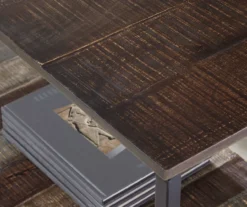 Lamoney Gray, White & Brown Slat Console Table 11 Lamoney Gray, White & Brown Slat Console Table -Home Furniture 810458257 4