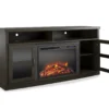 63" Rollins Espresso Electric Fireplace Console -Home Furniture 810464962 3
