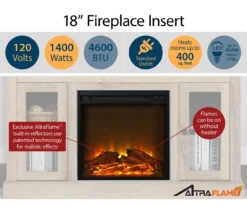 47" Grandcastle Espresso Electric Fireplace Console 11 47" Grandcastle Espresso Electric Fireplace Console -Home Furniture 810464966 A0 4