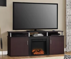63" Bridgeport Cherry Electric Fireplace Console 7 63" Bridgeport Cherry Electric Fireplace Console -Home Furniture 810464968 1
