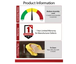 Ameriwood 47" Grandcastle Electric Fireplace Console -Home Furniture 810464997 6