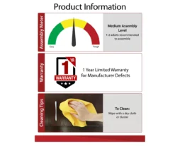 Ameriwood 47" Grandcastle Electric Fireplace Console -Home Furniture 810464998 6