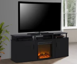 63" Bridgeport Black Electric Fireplace Console 5 63" Bridgeport Black Electric Fireplace Console -Home Furniture 810465001 1