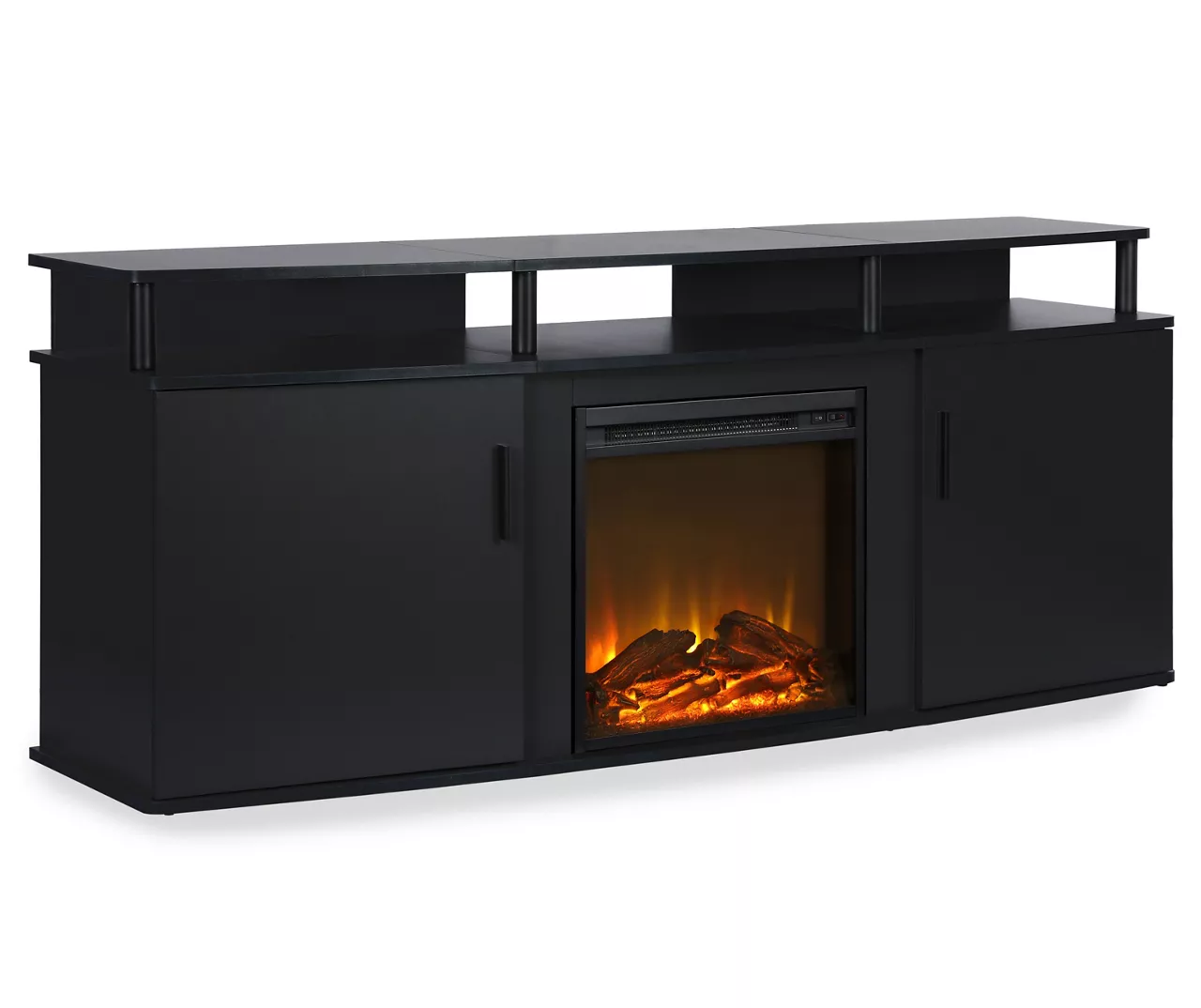 63" Bridgeport Black Electric Fireplace Console 3 63" Bridgeport Black Electric Fireplace Console