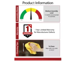 47" Grandcastle Rustic Gray Electric Fireplace Console -Home Furniture 810465006 5