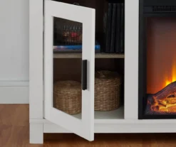 54" Bridgeport White Glass Door Electric Fireplace Console 8 54" Bridgeport White Glass Door Electric Fireplace Console -Home Furniture 810465026 5