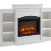 69" Shoreleaf White Mantel Electric Fireplace -Home Furniture 810465035 5