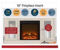 59" Roxbury Black Electric Fireplace Console -Home Furniture 810465038 4