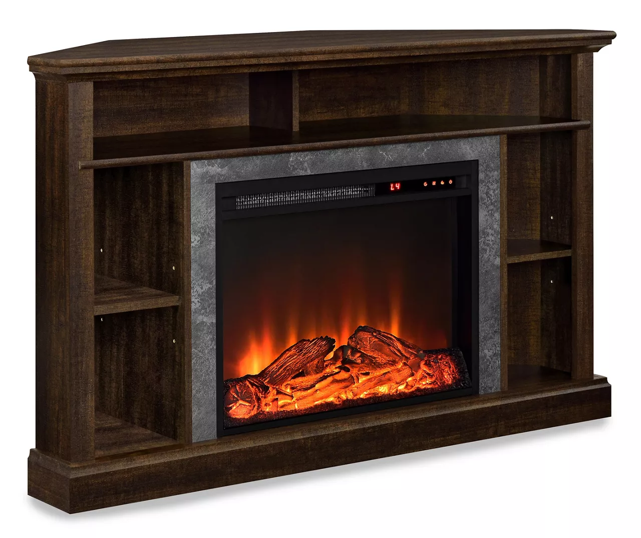 47" Flaxton Espresso Corner Electric Fireplace Console 3 47" Flaxton Espresso Corner Electric Fireplace Console