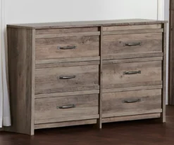 Duncan Gray Oak 6-Drawer Dresser -Home Furniture 810465129 3