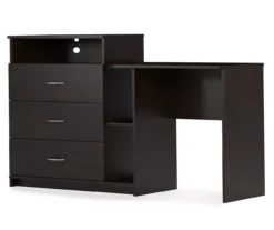 Chevil Espresso Media Dresser & Desk -Home Furniture 810465132 4