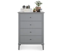 Somerville Gray 4-Drawer Dresser -Home Furniture 810498832 3