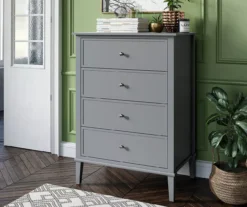 Somerville Gray 4-Drawer Dresser -Home Furniture 810498832 4