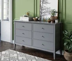 Somerville Gray 6-Drawer Dresser 9 Somerville Gray 6-Drawer Dresser -Home Furniture 810498835 4