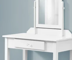 White Wood Vanity With Mirror -Home Furniture 810502793 4
