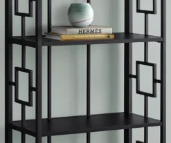 Black Square 4-Shelf Bookcase -Home Furniture 810502794 4