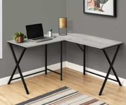 Monarch X Leg L-Shaped Corner Desk 34 Monarch X Leg L-Shaped Corner Desk -Home Furniture 810502797 1