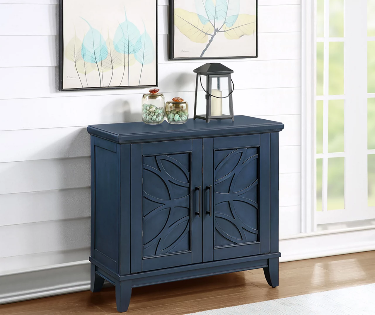 Carly Navy Blue 2-Door Accent Cabinet 4 Carly Navy Blue 2-Door Accent Cabinet - Image 2
