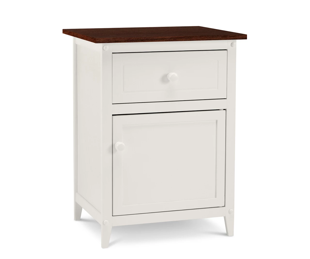 Walnut & White Nightstand 3 Walnut & White Nightstand