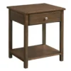 Walnut Nightstand With USB Ports & Power Outlets -Home Furniture 810504789 2