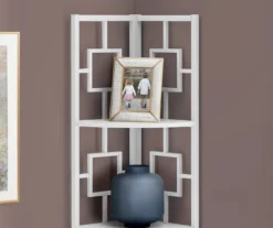 White Square 4-Shelf Corner Bookcase 10 White Square 4-Shelf Corner Bookcase -Home Furniture 810512902 4