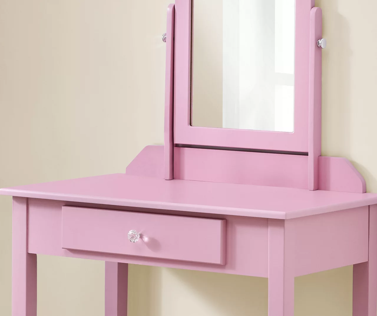 Pink Vanity Table With Mirror 6 Pink Vanity Table With Mirror - Image 4