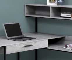 Monarch L-Shaped Corner Desk With Hutch -Home Furniture 810512937 4