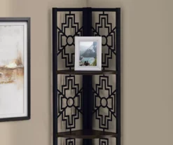 Monarch Geometric 4-Shelf Corner Bookcase -Home Furniture 810512946 4