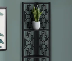 Monarch Geometric 4-Shelf Corner Bookcase -Home Furniture 810512948 4