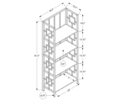 White Square 4-Shelf Open Bookcase -Home Furniture 810512949 3