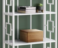 White Square 4-Shelf Open Bookcase -Home Furniture 810512949 4