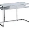 White & Silver Chrome Office Desk 2 White & Silver Chrome Office Desk -Home Furniture 810512954 2