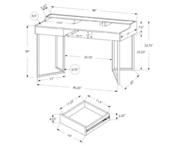 Monarch Office Desk With Riser -Home Furniture 810512966 3