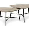 Taupe Reclaimed Triangular 2-Piece Nesting Table Set 1 Taupe Reclaimed Triangular 2-Piece Nesting Table Set -Home Furniture 810512994 2